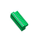 PA66 سبز Pluggable PCB ترمینال بلوک بدون گوش 10P 3.50 زن WCON ROHS