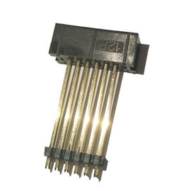 2.54mm Pitch Box Header Connector مستقیم PBT Black ، افزودن پلاستیک ROHS 12P