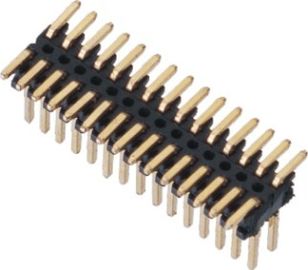 SMT LCP 0.80 * 1.20 پین هدر سیاه و سفید دو ردیف با CAP H = 1.4 رول بسته فلش طلایی ROHS