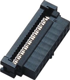 20 پین 2.00mm IDC سوکت اتصال زن زنانه با سر و صدا PBT فسفر برنز سل Au / Sn