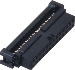 20 پین 2.00mm IDC سوکت اتصال زن زنانه با سر و صدا PBT فسفر برنز سل Au / Sn