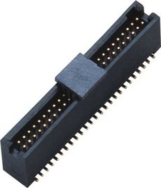 پلاستیک سیاه 1.27 Box Header 50Pin SMT LCP با Diff.Post درجه حرارت مواد ROHS