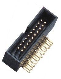 قلع پخت 2 * 10P 90 درجه DIP جعبه نایلون اتصال دهنده سر 1.27 زمین PA9T