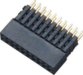 2.0mm دو ردیف Female Header Connector H 6.35 180 ° DIP اضافه کردن انتقال سیگنال مسکونی