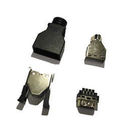 پین اتصال دهنده های سیاه و سفید SCSI CEN نوع 14 پین مرد PBT سیاه Sel.5U &quot;Au / Sn ROHS