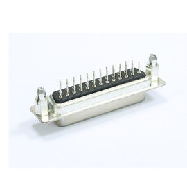 WCON D SUB اتصال 25P زن دو ردیف مستقیم نوع PBT سیاه ROHS