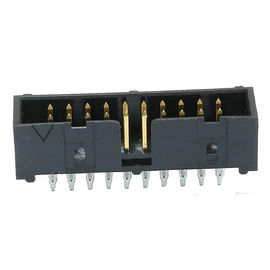 مطبوعات نوع اتصال دهنده جعبه سر اتصال 2.54mm راست راست PBT سیاه ROHS UL94V-0