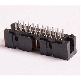 H = 6.4 2.0 Pitch Box Header Connector Straight PBT فلش سیاه فلش ROHS