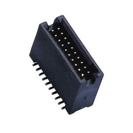 پلاستیک سیاه 1.27 Box Header 50Pin SMT LCP با Diff.Post درجه حرارت مواد ROHS