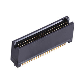 پلاستیک سیاه 1.27 Box Header 50Pin SMT LCP با Diff.Post درجه حرارت مواد ROHS