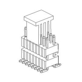 1.27mm پین هدر اتصال H = 1.0mm SMT دوو رد دو پلاستیک