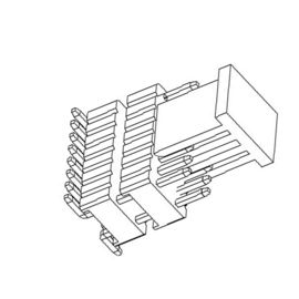 1.27mm پین هدر اتصال H = 1.0mm SMT دوو رد دو پلاستیک