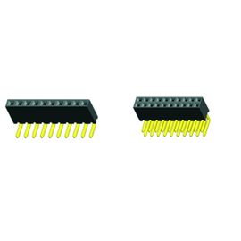 2 ردیف تک ردیف خم اتصال زن اتصال ارتفاع پلاستیکی 6.35mm پلاگین منحنی