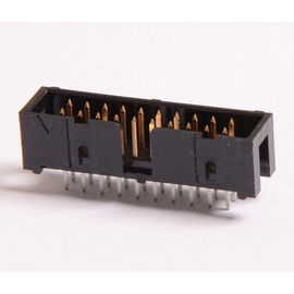 مطبوعات نوع اتصال دهنده جعبه سر اتصال 2.54mm راست راست PBT سیاه ROHS UL94V-0