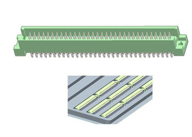 اتصال اروپا مستقیم DIP PBT خاکستری PCB نر 96Pin Din 41612 2.54mm ROHS